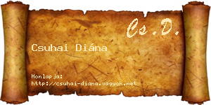 Csuhai Diána névjegykártya