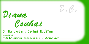 diana csuhai business card